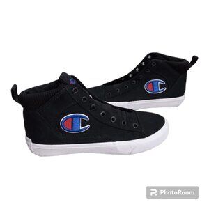 Champion Shoes Youth 6 Sneakers High Top Black Canvas Skateboard Sk8